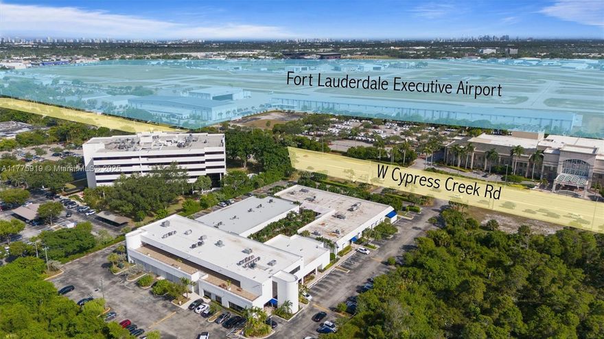 Two offices on ground floor of garden-style office park with plenty of parking across from Fort Lauderdale Executive Airport.  Medical corridor with easy access to I-95.