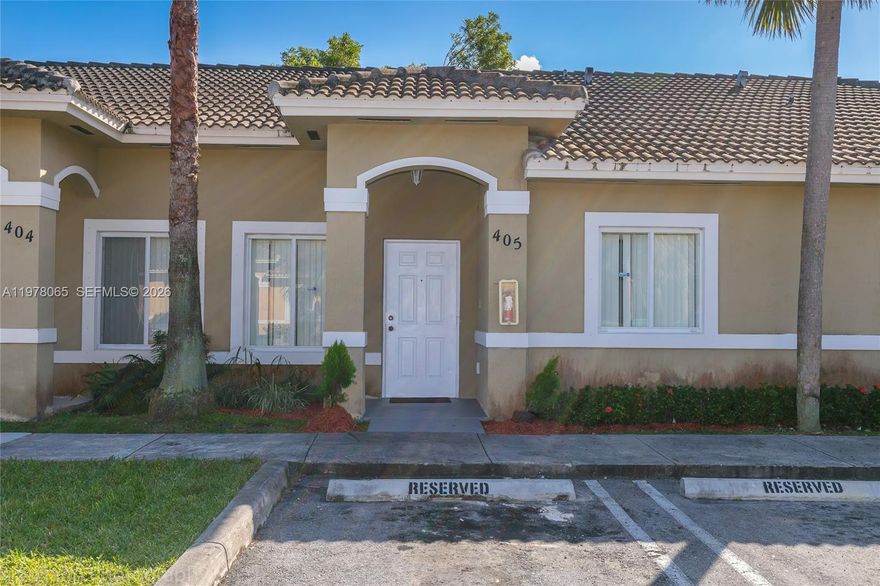 Beautiful and updated 3-bedroom, 2-bath one-story villa featuring modern upgrades throughout. The home has been freshly painted and offers new kitchen cabinets, quartz countertops, stainless steel appliances, new laminate flooring, and updated bathroom vanities. The spacious master bedroom includes a walk-in closet, and the open layout connects the family room and kitchen, creating a bright and comfortable living space perfect for everyday living and entertaining. Conveniently located within walking distance to Walmart, McDonald’s, Walgreens, and other shopping and dining options, and only 0.5 miles from the Florida Turnpike entrance, providing quick access for commuters.