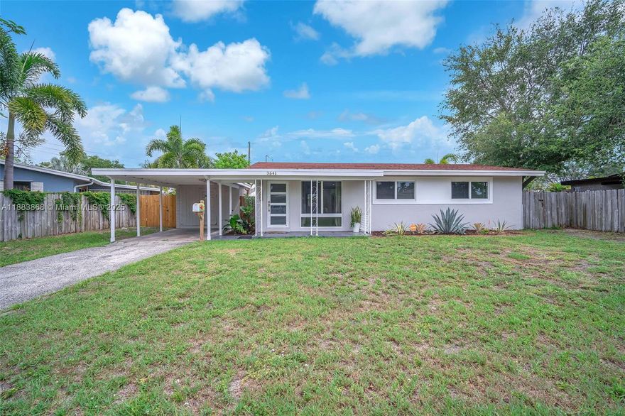 Fully remodeled 3-bedroom, 2-bath home in desirable Fort Lauderdale! Featuring quartz countertops, porcelain flooring throughout, and hurricane protection for peace of mind. This move-in ready home is just minutes from shopping, dining, and entertainment, with a Publix less than 5 minutes away, and easy access to Fort Lauderdale-Hollywood International Airport (approx. 10 minutes). Conveniently located near all major highways- I-95, 595, and the Turnpike. The property is tenant occupied until October 17th.