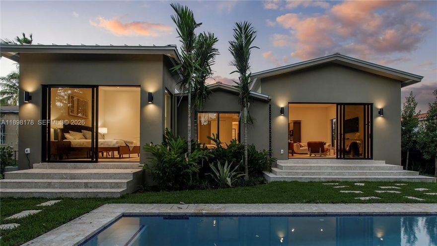 Newly constructed, this modern residence is nestled in the highly sought-after Shenandoah neighborhood, just minutes from Brickell, Coral Gables, Coconut Grove, and Calle Ocho. Designed for both style and comfort, the home features a sophisticated open-concept layout with soaring ceilings and a bespoke Italian kitchen that anchors the living space. European oak floors run seamlessly throughout, while spa-inspired bathrooms showcase elegant porcelain finishes and frameless glass showers, creating a serene, refined atmosphere. Outside, a spacious fenced backyard with a brand-new pool sets the stage for effortless indoor-outdoor living and elegant entertaining.