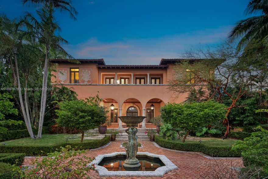 Elevate your expectations in this stunning European-style home in prestigious Gables Estates.
Upon entry, you're greeted by a grand foyer with soaring ceilings and elegant details. The open-concept layout is filled with natural light, seamlessly connecting the living and dining areas.
Enjoy movie nights in your private theater with state-of-the-art sound and projection systems, or showcase your collection in the climate-controlled wine cellar.
Views to your outdoor oasis, featuring a spacious patio and beautifully landscaped yard, perfect for al fresco dining and sunset views over the water.