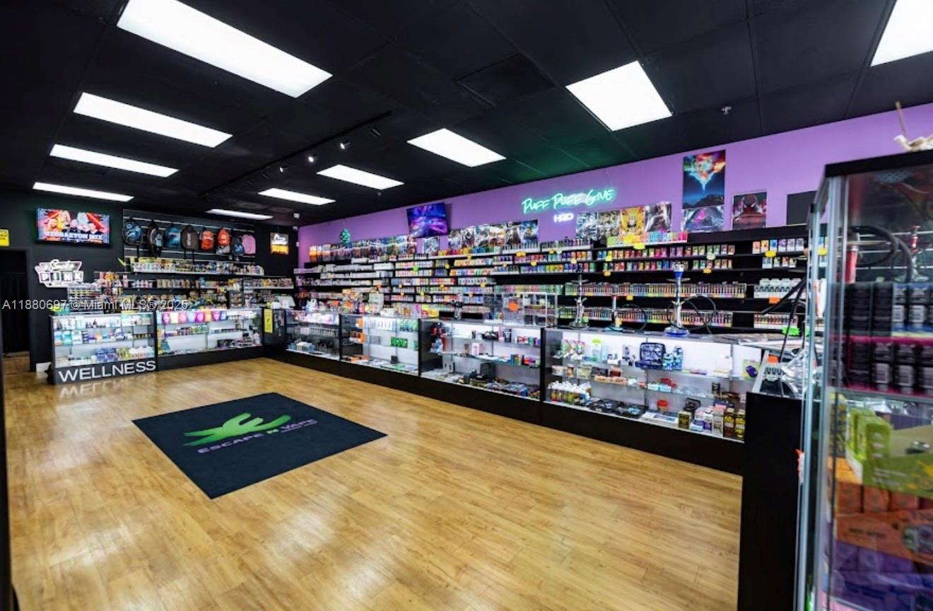 Turnkey, high-margin Smoke Shop opportunity in one of Miami’s busiest shopping centers. Established in 2022, Escape N Vape West Kendall has built a loyal customer base and enjoys a 4.9 Google rating with 230+ reviews. Located in a Publix Plaza with strong foot traffic restaurants, many retail businesses nearby, this shop generates consistent seven-figure annual revenue and is ready for immediate takeover. The business is lean, efficient, and cash-flow positive, low rent with strong daily sales and reliable margins. The business already produces over $1M annually since 2022 but has room to scale. 400SQ.FT retail space with modern displays and excellent visibility.