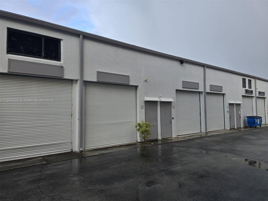 Office/warehouse condo in Pompano Beach! Unit 206 measures 425 +/- SQFT with dimensions 15’ x 28’6”. This 2-story unit is set up as fully open work space on the 2nd floor and open work space on the 2nd floor (accessible via stairs). There is 1 restroom in the unit. Warehouse area includes roll-up garage door measuring 10’ x 10’ for easy unloading and loading. One assigned parking spot. Zoning is I-1 (General Industrial) allowing for an array of businesses. Minutes from the Turnpike – easily accessible. Contact for more information!