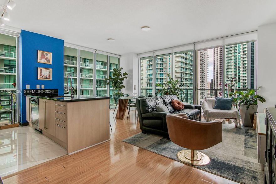 Beautifully positioned corner unit in the heart of Brickell, offering an abundance of natural light and an expansive private balcony that invites seamless indoor-outdoor living.
This split 2-bedroom residence features a bright, open layout with a functional flow, perfect for both everyday living and entertaining.

Located in the best area of Brickell, residents have access to excellent amenities including two pools—a resort-style pool and a dedicated lap pool—as well as a fully equipped fitness center with stunning city views.

Ideally situated on the quieter edge of Brickell, this home offers the perfect balance of energy and tranquility. Just steps from Brickell City Centre, metro rail and metro mover, top restaurants, parks, and within close proximity to an elementary school, making it an excellent option for both young professionals and families.

A rare opportunity to experience the best of Brickell living in a bright and beautifully laid-out space.