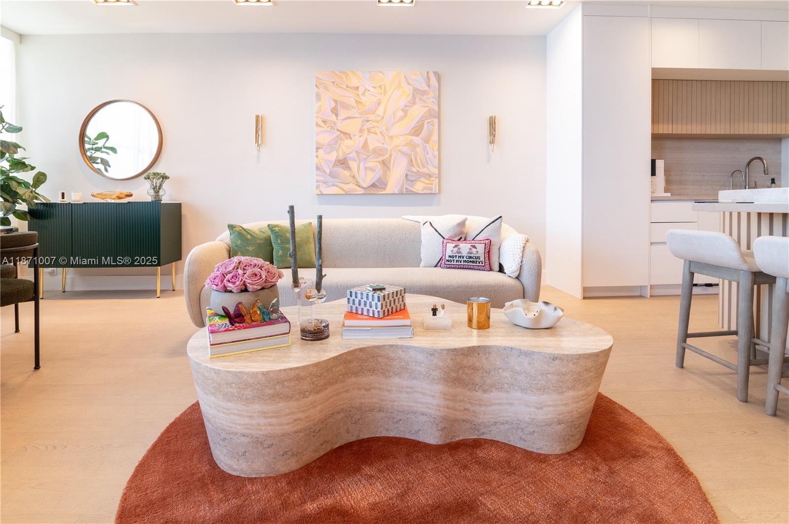 This Belle Isle gem of a property has been fully renovated from top to bottom. The owner along with her interior
designer made sure that every last inch of the space had purpose and functionality. Behind the luxurious millwork
walls which outfit a large portion of the space are hidden doors that contain a deceiving walk-in closet, (built out
for the overly organized person) along with a powder room that will without fail be a conversation starter for any
guests that are welcomed inside! The property is being delivered “turn key” and will be available just in time to
enjoy one of few OPEN Belle Isle condo pools when the weather is typically a 10/10 everyday for a long time.