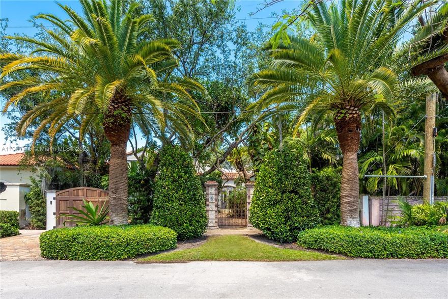 The Jewel of North Bay Road! A Pied-à-Terre on the most expensive bayfront enclave in Miami Beach, North Bay Road, offering 60 feet of prime waterfrontage with exploding sunsets over the wide-open bay and Miami skyline! This charming 3bed 3.5bath Mediterranean villa is sited on a 5,400–Sf lot amidst 20M to 50M mansions. Lushly landscaped with swaying palms, a keystone courtyard leads you inside where immediate views of the water will capture your attention. The living room is embraced by soaring cypress wood-beamed ceiling, original arched wood doors, keystone fireplace, saturnia floors. Modernized kitchen offering water views and direct access to the backyard. The outside is equipped with a pool, Keystone patio area, huge 40x20 feet protruding dock, barbecue, and more