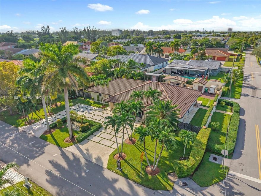 A special chance to own one of Doral’s most desirable homes! This stunning residence offers nearly 2,800 sf of refined living one of the rare oversized triple-lots. Recently renovated, this home features an updated tile roof, 2 new air conditions, impact doors and windows, a sparkling saltwater pool, a generator, completely upgraded bathrooms, and a spacious layout perfect for both entertaining and everyday living. Step outside to your private backyard retreat, where lush landscaping frames the pool deck, ideal for family gatherings or quiet evenings under the Miami sky. This backyard is special with multiple pergolas, covered terraces, accent lighting , and much more. One of the few Doral homes with no HOA restrictions.