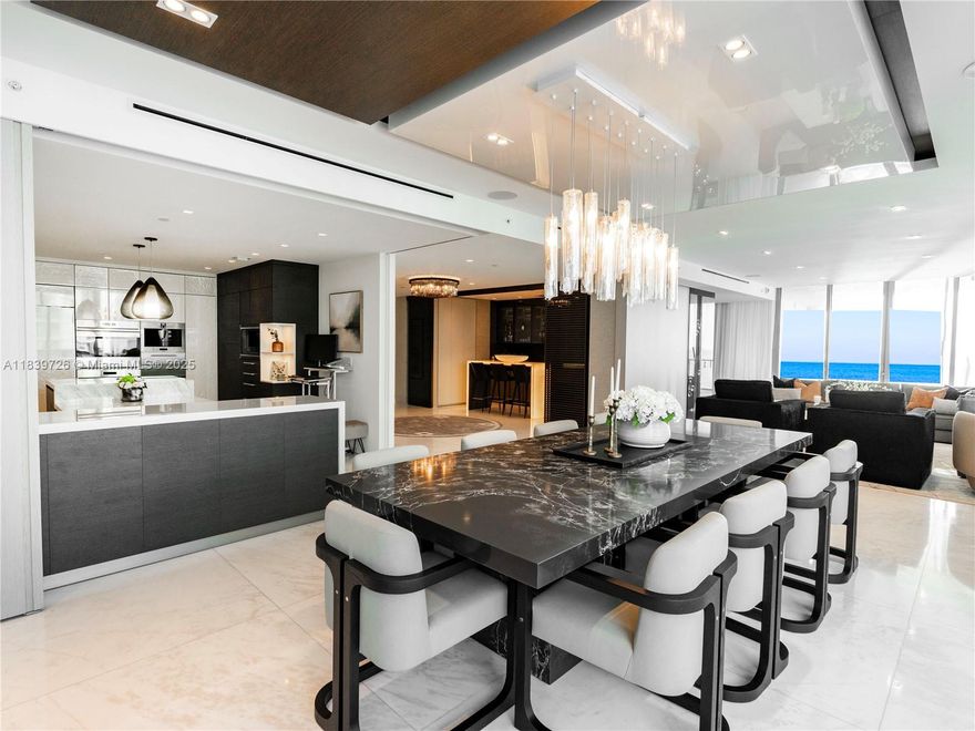 Discover sophisticated coastal living in this exceptional oceanfront residence at Chateau Beach, an ultra-luxury beachfront tower in prestigious Sunny Isles Beach. This magnificent 3 bed/5.5 bath unit features dedicated bar & den spaces with floor-to-ceiling windows framing breathtaking Atlantic Ocean and vibrant city skyline views. Delivered fully furnished with custom designer pieces, this smart home showcases exquisite finishes, architectural lighting, imported flooring, soaring 10-foot ceilings, a gorgeous Italian gourmet kitchen with retractable walls, and expansive glass-railed wrap-around balconies maximizing unobstructed panoramic vistas. Chateau Beach residents enjoy over 22,000 sq ft of world-class amenities including beachfront service, full-service spa, and on-site restaurant.