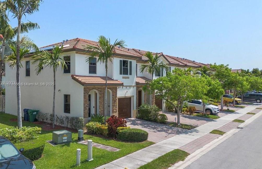 One of the Kind!!! Beautiful Corner Townhouse. Property Offers 4 Bedrooms and 3.5 Bathrooms. Fence Backyard. Includes 1-Car Garage plus 2 Additional Driveway Parking Spaces. Located in a Desirable Community of Silver Palms with Access to a Fabulous Clubhouse with Pool, Gym, Sauna, Game Area and so much more Recreational Activities.
