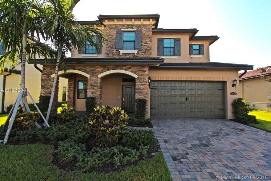 Brand New Home located in Watercrest! Best location for the money on the market! Great Lake Views and Walking Distance to the BRAND NEW CLUB HOUSE!  Bonus room downstairs can be used as an office/den. Barely lived in and shows as NEW!  TOP OF THE LINE UPGRADES INCLUDING: GOURMET DESIGNER KITCHEN, UPGRADED BATHROOMS, HURRICANE IMPACT WINDOWS AND MUCH MORE! Excellent floor plan features generous sized bedrooms and lots of closet space. Zoned A+ Schools and Very Close to Sawgrass Expressway. NO PETS!