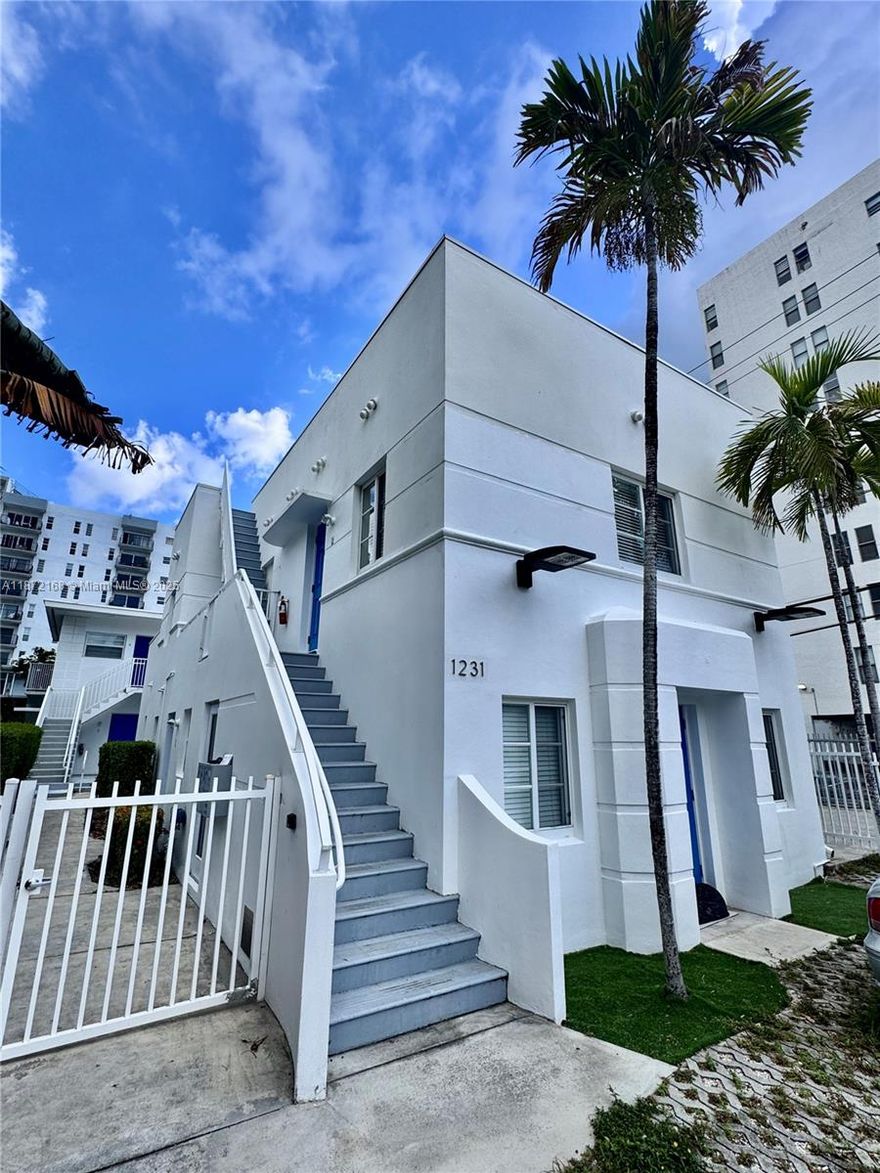 Charming 2BD/ 1BA apartment on the desirable west side of South Beach. This inviting home is filled with natural light and features beautiful wood floors, a washer and dryer inside the unit, and convenient street parking. Located in a quite neighborhood just minutes from Wholefoods and Flamingo Park and all the best of Sobe living.