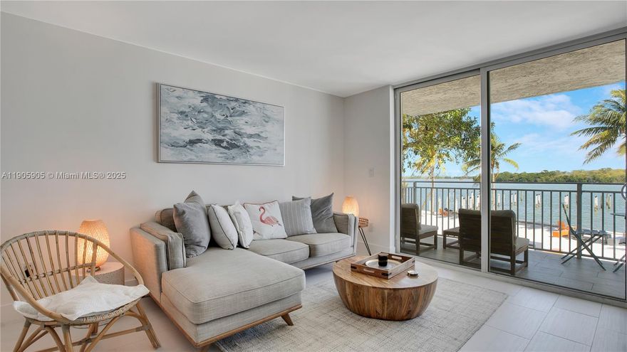 Unique & fully furnished bay front apartment at Nirvana with direct water views from your living room, principal
bedroom & balcony. 2 bedrooms & recently renovated bathroom with shower & double sinks. Ample storage &
walk-in closet. Impact windows/door. Open kitchen with eat-in counter. Located in Miami’s trendy Upper Eastside
neighborhood & situated on Biscayne Bay, this nature filled urban oasis offers an infinity pool, lap pool,
paddleboard/kayak storage, hot tub, fitness center, beach sand, volleyball court, bbq/picinic area, cafe, & 24 hour
guard gated access. Centrally located offering easy access to everywhere in Miami! Next to Design District,
Midtown, Wynwood & more. Short drive to Brickell, beaches, & Miami Intl Airport. 6 Month Min Lease Term.