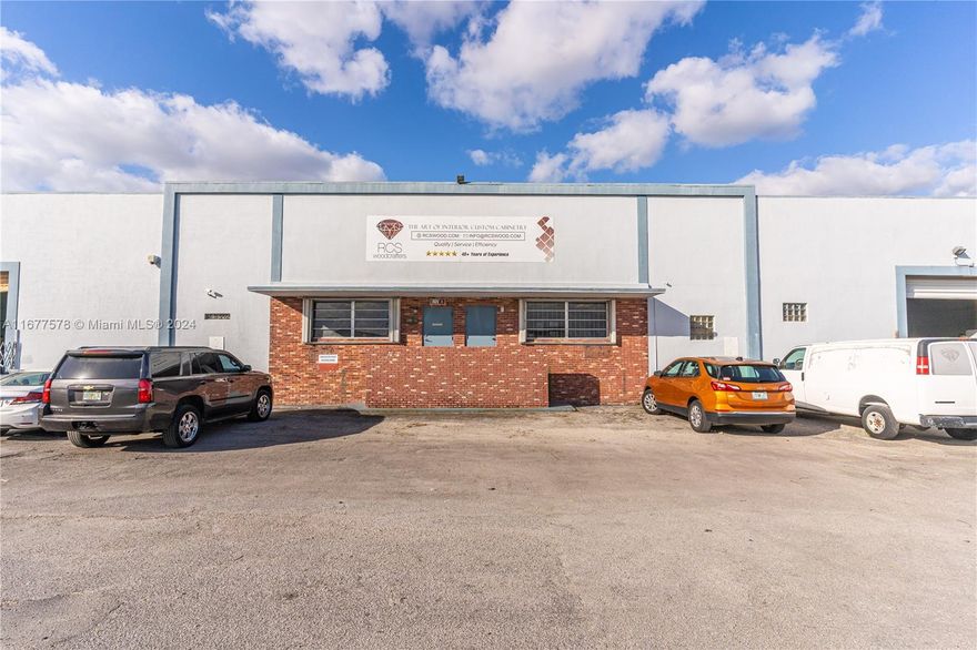 The Property features 17' Clear height, a paint booth, 3-phase power supply (600+Amps), a dedicated office space of 1,000 Sf, a second floor with a another 1,000 Sf for Office or storage space, and a brand new A/C unit.

Directly behind the subject property there are several Mixed-use develoment proposed and under construction with a total of 1,200 units being delivered between the year 2025-2026. This is a highly sought out location due to the ability to change the zoning. This area is now meant for TOD (Transit-oriented Developments).

The MetroMover, Tri-rail, and Amtrak Station is located One(1) block away from the subject property for convenient transportation.