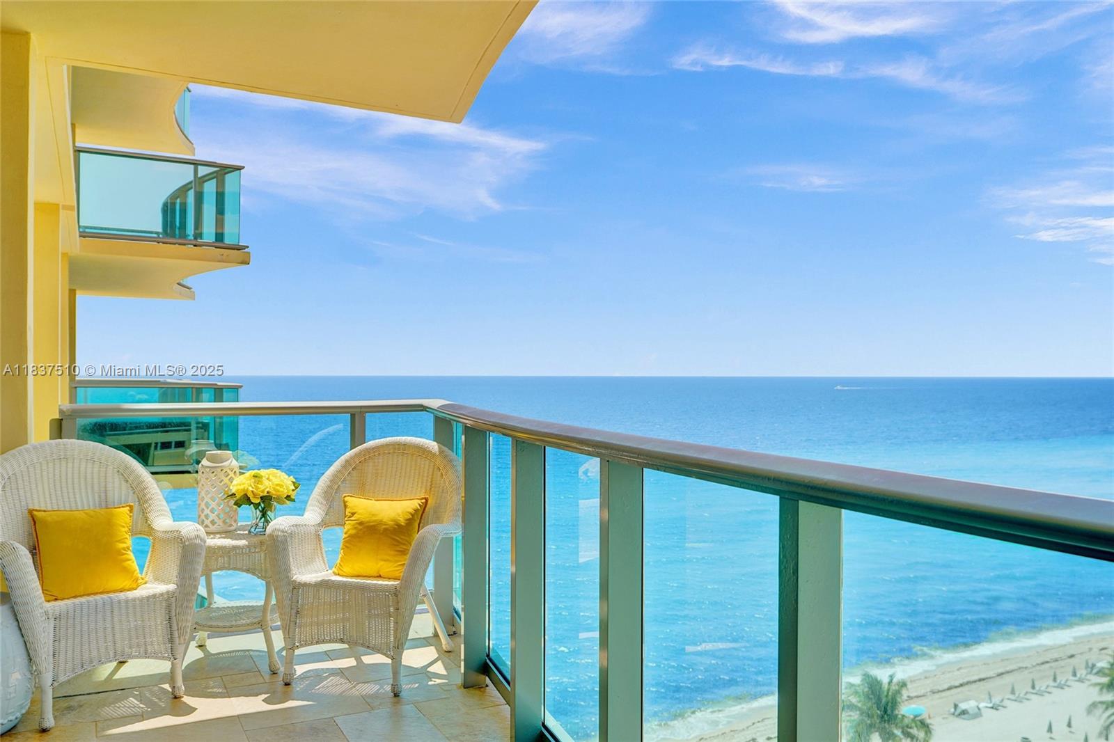 Rarely available, bright and spacious studio with breathtaking direct ocean views available for 3-month rental starting October 1. Designer-decorated with elegant touches, featuring a cozy balcony that extends the living space. Fully furnished and equipped. Enjoy The Wave lifestyle – one of the most exclusive oceanfront buildings offering exceptional value. Amenities include a newly renovated resort-style pool deck with palm trees, fountains, Jacuzzi, oceanfront gym, and complimentary beach service. Perfectly located near Hollywood Boardwalk, Publix across the street, 20 minutes drive to FLL and 10 minutes to Aventura Mall/ restaurants, shops.