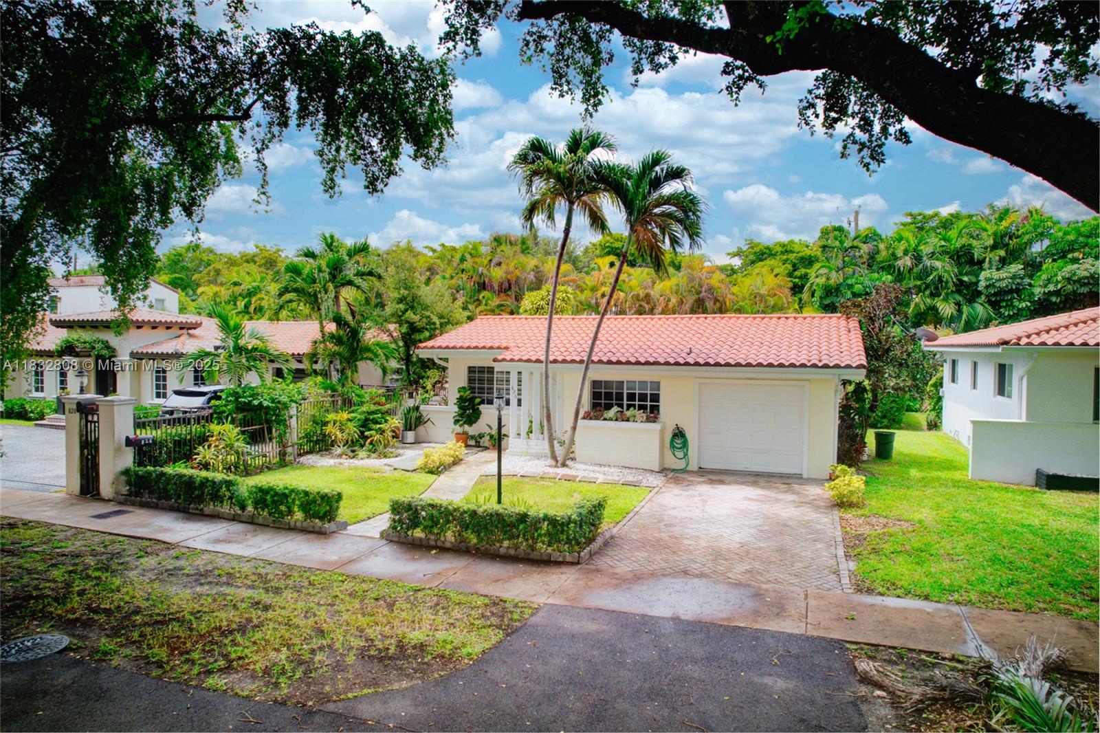 Beautifully updated & very spacious 3/2 home exquisitely finished in every detail in Coral Gables. Marble floors throughout, kitchen with wood cabinets, granite counter tops & stainless steel appliances, new bathrooms, large family room with walk-in closet that can be used as fourth bedroom, high impact windows, master bedroom has 2 large walk-in closets, newer A/C, 1 car garage with lots of storage built-ins, full size washer & dryer and laundry tub, alarm. Home has plenty of closet space. Excellent location on quiet tree-lined street. Small patio in the back. Available on September 1, 2025.
