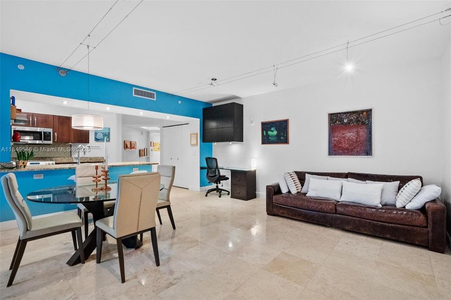 Welcome to the heart of Aventura! This bright and spacious 1-bedroom, 1-bath residence offers serene garden views and a layout designed for comfort and functionality. The open living and dining areas flow seamlessly into an oversized kitchen counter, perfect for casual meals or entertaining. The primary suite features a walk-in closet, providing generous storage. Enjoy a prime location with direct access to the Don Soffer Exercise Trail, and just minutes from Aventura Mall, fine dining, and houses of worship. A fantastic opportunity for end-users or investors — priced to sell and easy to show!