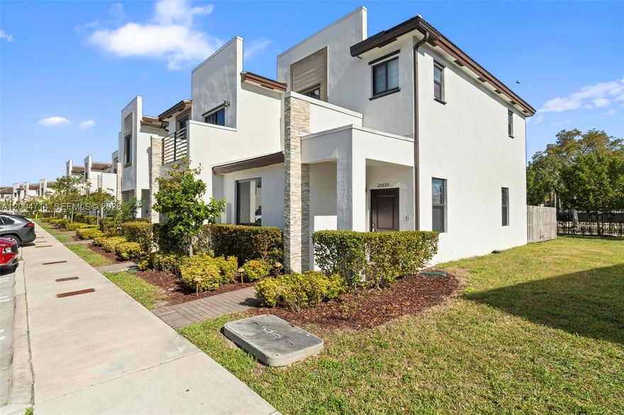 Charming, fully furnished 3bedroom, 3bathroom corner townhouse in the gated community of Via Ventura, ideally located between I-95 and the Turnpike for easy access to major highways and airports. This home features tile flooring downstairs and cozy carpet upstairs. The open kitchen includes stainless steel appliances and a modern design, perfect for cooking and entertaining. The spacious, cozy backyard is low-maintenance and ideal for relaxing. The ground-floor guest bedroom with a full bath offers flexibility for visitors or family members. Enjoy living in a quiet, gated community with quick access to both Miami and Ft. Lauderdale. This furnished townhouse is ready for move-in and priced to rent quickly—don’t miss out!