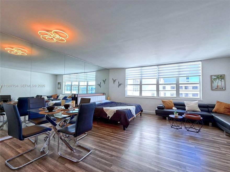 Welcome to our fully furnished short-term or long term rental apartment on Lincoln Road, Miami Beach. Enjoy beach access just steps away from your doorstep. This thoughtfully designed space includes a King Size bed, a fully equipped kitchen, and modern amenities. Take advantage of the nearby attractions, including dining, cultural venues, and vibrant nightlife. Additional features include dedicated parking, 24/7 security, and flexible booking options for your seasonal escape. Plus, enjoy the convenience of internet and all utilities included. The on-site gym and pool offer a spectacular beach view, enhancing your coastal lifestyle experience.