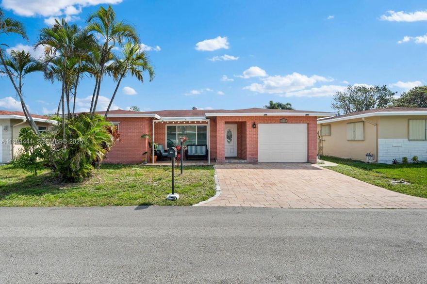 Fully Upgraded Home 2 bed, 2 bath, 1 garage. This home features: NEW ROOF (2024), Impact Windows & Doors, GORGEOUS Kitchen. Fresh painted. Low HOA maintenance includes lawn care, basic cable, pool, clubhouse and painting of the houses every 5-6 years.