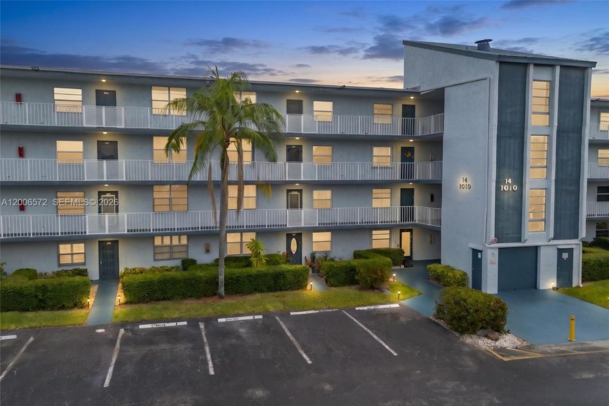 Bright, updated, and move-in ready, this 2-bedroom, 2-bath second-floor condo is located in the desirable Palm Springs 2 community in Margate. Enjoy beautiful golf course and canal views with no membership required from the private screened Florida room. Inside features a split-bedroom floor plan, tile flooring throughout, open living/dining area, and remodeled eat-in kitchen with updated cabinets, countertops, and stainless appliances. Upgrades include new A/C, new water heater, impact glass in Florida room, impact primary bedroom windows, updated baths, and in-unit washer/dryer. Offered furnished or unfurnished. Palm Springs is a peaceful 55+ community with 2 heated pools, clubhouse, gym, billiards, auditorium, new roofs in 2025, new elevators, and no special assessments. HOA includes cable, water, sewer, trash, insurance, reserves, pest control, and exterior maintenance. Conveniently located near shopping, dining, and major roads.