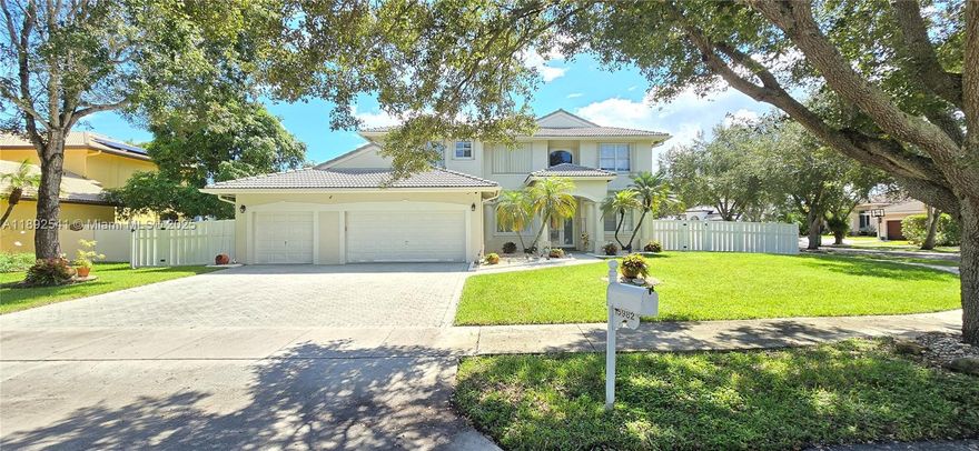 SELLER MOTIVATED! Gated boutique community of only 34 homes! This stunning 6-bedroom, 4-bath residence offers elegance, comfort, and entertainment. Features a private in-law suite, home theater, and resort-style pool with jacuzzi. Chef’s kitchen with granite countertops, stainless steel appliances, and large island perfect for gatherings. Master suite with custom walk-in closets and spa-style bath. High ceilings, impact windows, 3-car garage, and spacious fenced backyard ideal for BBQs, pets, or kids’ playtime. Room for boats or RVs. Showings by appointment only – please do not disturb owner.