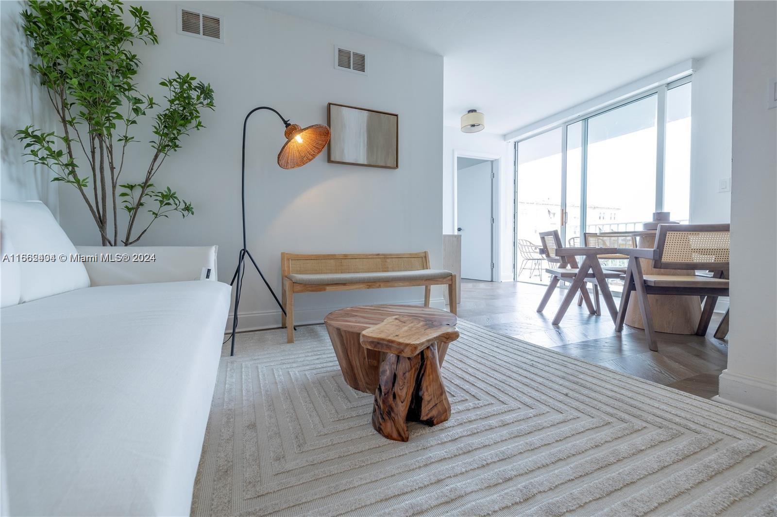 Perfect Location! 1 block from the beach, with a new pool surrounded by panoramic beach and city view. The building is one of a kind in this area as its gated and with secure deeded parking. Unit is currently rented at $2500 a month- Very sound investment. Laundry is on the same floor as the unit. Tile floors, large walk in closet, roof top pool, bike storage, modern gym overlooking Collins avenue and all located in the epicenter of South Beach. The building has a special culture where most of the building residents stay for 5+ years. Impact windows. Wall unit A/C. Leased through May 05 2025
