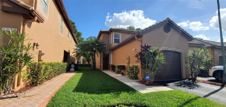 Location and immaculate conditions showcase this home! Spacious, beautiful, upgraded and well Maintained Town home in San Sebastian. 2 bed 2 1/2 bath with one car garage, Tiled through out and laminated floors on the stairs and second floor. Accordion Hurricane Shutters. Full Washer and Dryer in Garage. Screened Patio. Well maintain A/C.  Association takes 3 to 4 weeks to approve. "Option to rent with furniture for $3,200/Mo"