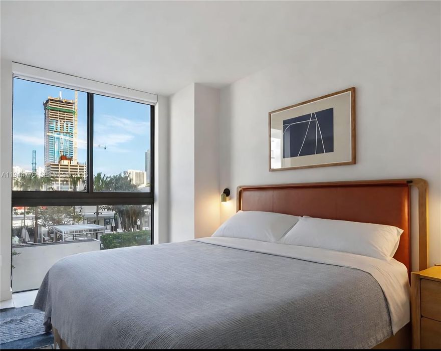 Fully furnished 1-bedroom, 1-bath unit on the 12th floor at The Crosby, located in the heart of Miami Worldcenter. Features include a private balcony with open city views, floor-to-ceiling windows, sleek European-style kitchen with Bosch appliances, smart-home system, in-unit washer/dryer, and premium finishes throughout. The building stands out for its upscale hotel-style amenities: rooftop pool with panoramic views, state-of-the-art fitness center, wellness zone with sauna and cold plunge, rooftop restaurant and bar, co-working areas, private meeting rooms, game lounge, 24/7 concierge, valet and security. No rental restrictions—ideal for short-term stays, corporate leases, or personal use. Positioned steps from Brightline, Kaseya Center, shops, dining, museums, and more. Among the lowest HOA fees in the area for a full-service new development.