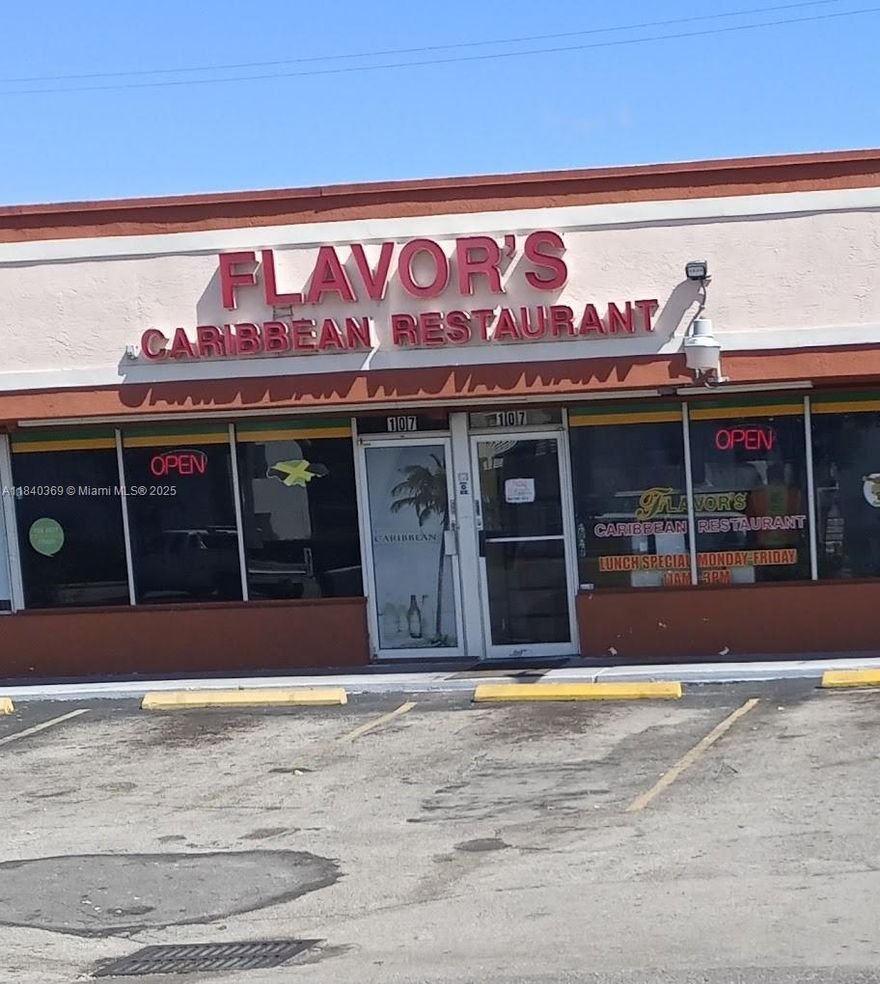 Turnkey Restaurant Opportunity! Owner financing available. Flavor's Caribbean Restaurant (Deerfield location only). This fully equipped, well-established Jamaican restaurant is ready for a new owner. Located in a high-traffic area of East Deerfield Beach, it features a spacious dining area, modern kitchen, and all necessary equipment included. Huge growth potential, ideal for owner-operators looking to step into an established, profitable business with loyal clientele. Keep the current concept or make it your own. 6.5 foot hood with fire suppression, in ground grease trap, 10 burner stove w/double oven, 4 burner candy stove, 8x6 walk in cooler, additional reach in coolers, large hot table. 3 years remaining on lease @ $3900/month with option to renew for additional 10 years.
