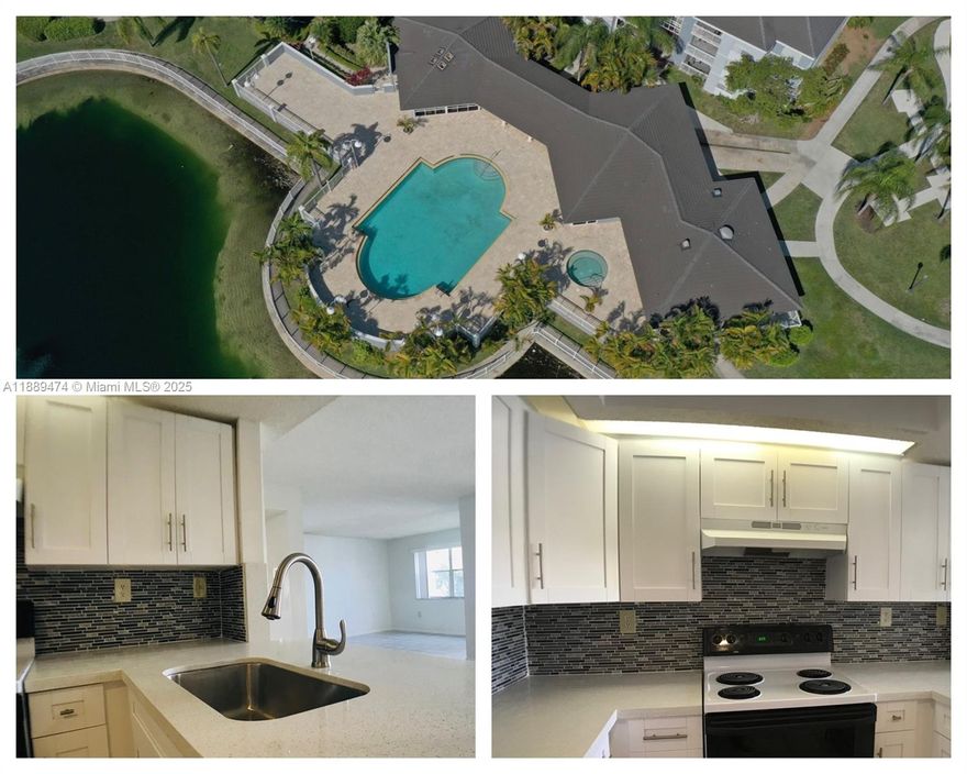Apartment for rent in the Cutler Bay area features two master suites, two bathrooms, a private entrance, a second floor, a balcony, and a full-size washer and dryer. The kitchen was renovated with white wood cabinets and a quartz countertop; the unit will be available at the end of October. Water is included. It is situated in a gated community with a virtual security guard, a pool, a tennis court, a playground, and a gym. Close to Black Point Marina, supermarkets, banks, pharmacies, and the Turnpike. Showings are by appointment. One assigned parking space and plenty of visitor parking are available. On-site management for the fastest approval.