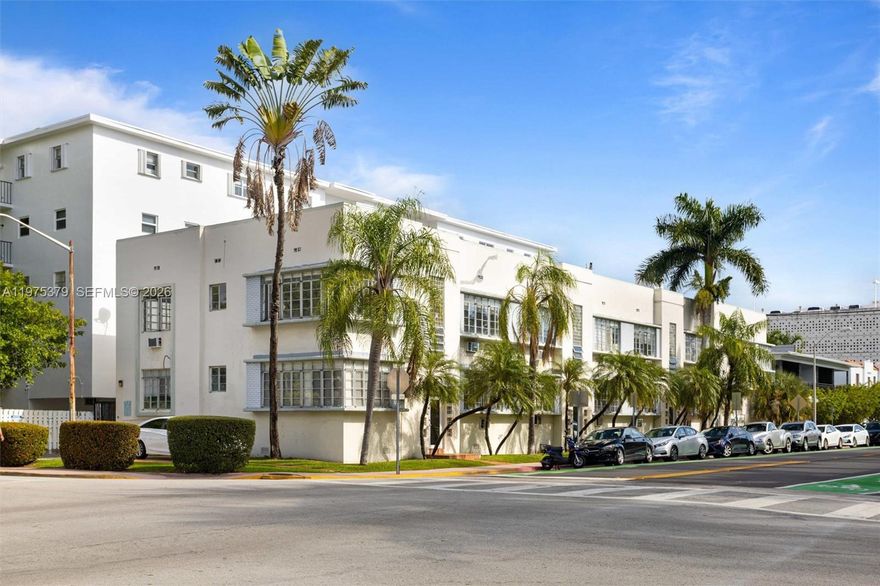 Unique opportunity to acquire this Land Lease with excellent income-producing 14-unit multifamily building in the heart of South Beach. Building offers a healthy unit mix, fully rented, low expenses, quality long-term tenants. Favorable land lease structure expiring in 20 years, low fixed annual lease payment for the entirety of the lease term with no escalations! NEW ROOF! Completed December 2024. Great cap rate in a strong rental market with upside on rents, financing opportunities available. Located in the heart of South Beach and the historic Art Deco District, ideally situated just steps away from the world-famous Lincoln Road and its promenade of 200+ retail shops, restaurant and cafes. Building is well-kept and well-managed. Financials available upon request.