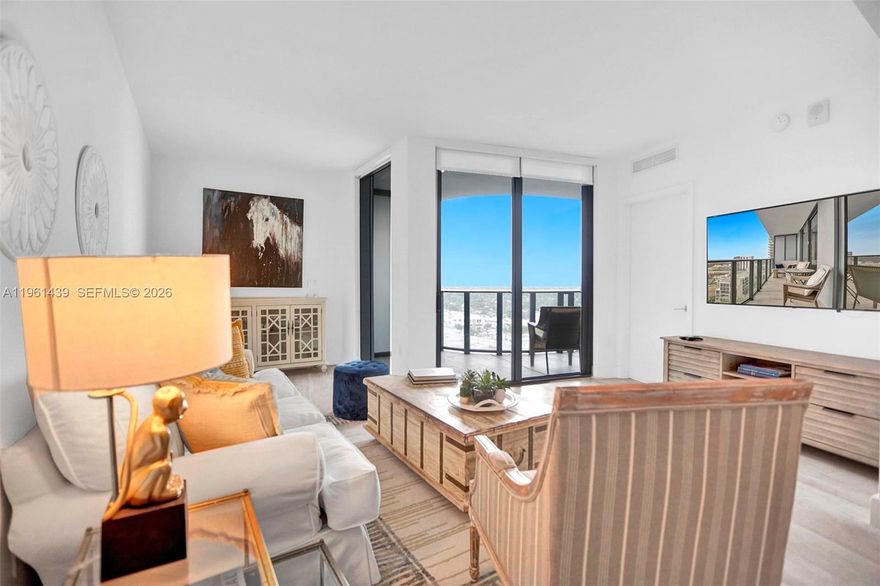 Unit which includes a convenient cooking island and a separate den. Enjoy wonderful sunsets from your balcony. Must see to appreciate this tastefully decorated space. Live in the oasis of Hyde Midtown and enjoy resort style living in the middle of Miami Design District neighborhood. Custom closet, window treatments and owned upgrades throughout the unit.