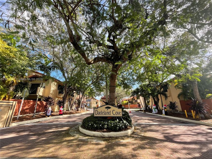 Renovated 2bed/2.5bath townhome in the desirable gated community of Dadeland Cove! This bright and spacious two-story townhome features quartz countertop, porcelain tile, washer/dryer, vaulted ceilings upstairs, private fenced in patio for entertaining, and 2 assigned parking spaces only steps from your front door. Each bedroom in this unit has its own bathroom. Amenities include community pool, 24-hour guarded security gate, and plenty of guest parking. This hidden gem is tucked away on a quiet street walking distance to Whole Foods, Target, and minutes to Baptist Hospital, Dadeland Mall and Dadeland Metro Station. It is also ideally located near US1, and other highways. Easy, quick approval. Pets welcomed!