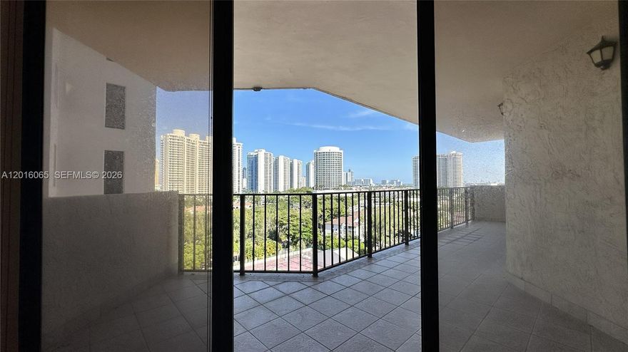 Rare, oversized split-plan residence on the 14th floor at the Tower at Biscayne Cove, with  a SE exposure and sweeping views from Sunny Isles to the Intracoastal. At 1,629 SF, this 2-bedroom + den home delivers space, light, and flexibility rarely found at this price point in Aventura.
The split-bedroom layout places both en-suite retreats on opposite ends of the plan for complete privacy. Each bedroom and the versatile den (ideal as a 3rd bedroom or office) floor-to-ceiling windows. The updated kitchen offers solid wood cabinetry, stainless steel appliances, and granite countertops. -The building is completing its 40 year milestone updates to be completed by 2027 include modern glass balconies and seawall. One assigned covered parking space included; additional spaces available through the building's attended valet. Amenities include: two pools, spa, fitness center, bicycle storage, clubroom, attended lobby, valet, and gated entry. 
Located just minutes from Aventura's best dining, marinas, and the Aventura Mall.