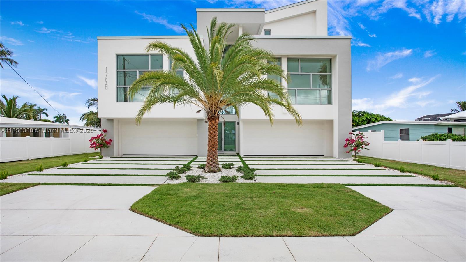 Modern coastal luxury meets architectural brilliance at 1798 Holiday Lane, Naples. This brand-new waterfront home offers direct Gulf access and a prime location near downtown, 5th Ave, beaches, and top golf. With 4 bedrooms, 4 baths, and 3,296 sqft, it’s thoughtfully designed for style, comfort, and durability. Features include a striking spiral staircase, glass-enclosed elevator, flood-resistant materials, and a solid aluminum roof. The oversized 6-car garage is perfect for car and boat lovers. Inside, enjoy custom ES windows, a gourmet kitchen with Sub-Zero and Fulgor Milano appliances, and sleek wood and glass finishes. Outdoors, relax in the pool, spa, or on the balcony with built-in grill and water views. Includes a dock with 13,000 lb lift.