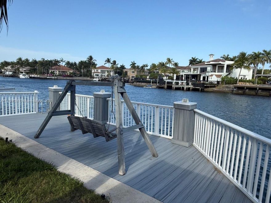 Just available Diplomat Parkway waterfront home ready to become today's owners private retreat.  100 feet of waterfront overlooking the DeSoto waterway with a wide lagoon view of the Estate homes of Harbor Islands.  Ocean access and a quiet waterway makes this opportunity perfect for a family to create their personal touches on a residence that has been owned by 1 family since 1991.  Large grand rooms all with a view of the central courtyard overlooking the waterway.  Located within walking distance to the new SHELL BAY COUNTRY CLUB, an AUBERGE RESORT. 4300SF AC, 4 Beds, 3.5 Baths, 9' deep pool, 13,425SF lot. This opportunity will not last long!
