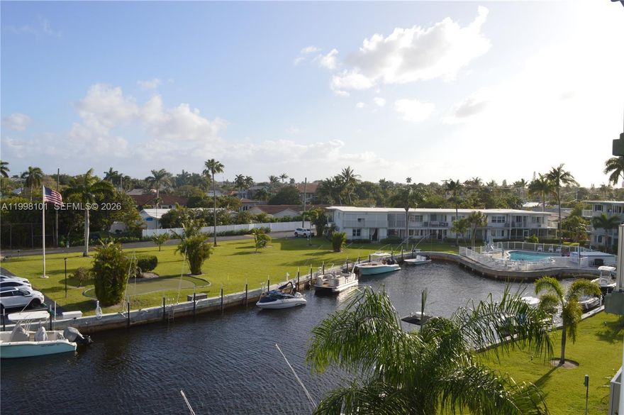 EASY TO SHOW - EXTRA LARGE ONE BEDROOM AT A WHOPPING 900 SQFT - WATERFRONT AND POOL VIEWS - WELL KEPT ELEVATOR BUILDING WITH MARINA - LOCATED ON A PEACEFUL CULDESAC WITH NO THRU TRAFFIC AT THE INTRACOASTAL WITH OCEAN ACCESS - BOAT SLIPS AVAILABLE VIA WAITING LIST - BOAT DOCK PICK-UP/DROP-OFF AREA IF YOU CHARTER A BOAT  -  TURNKEY WITH UPDATED WINDOWED KITCHEN - APPLIANCES INCLUDING DISHWASHER - GRANITE COUNTERTOPS - RENOVATED WINDOWED BATH - TILE FLOORS THROUGHOUT - PRIVATE BALCONY - TWO HEATED POOLS, PUTTING GREEN  & SHUFFLEBOARD  - ASSOCIATION COVERS WATER  - MINUTES FROM DINING, SHOPPING & ENTERTAINMENT - LEASING AVAILABLE YEAR TWO OF OWNERSHIP