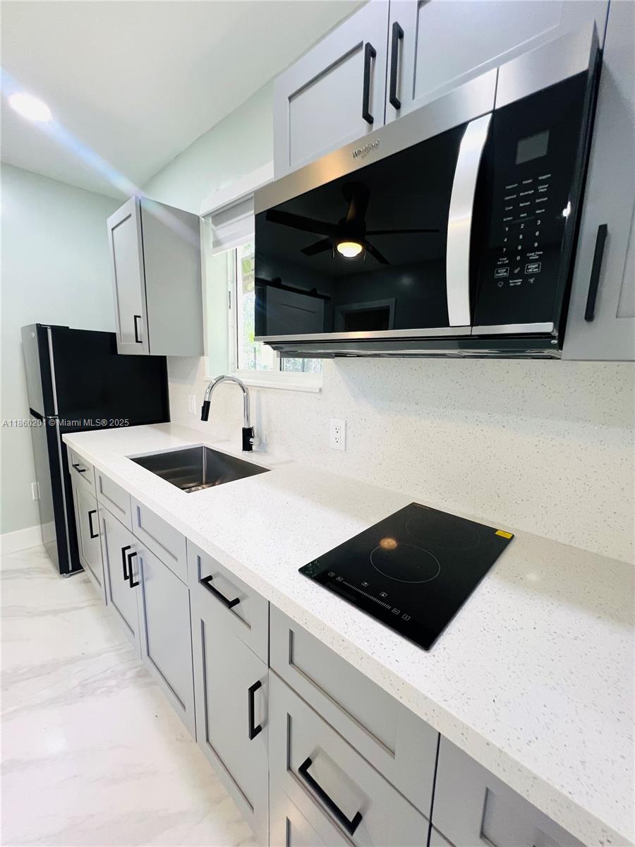Welcome to this outstanding brand-new efficiency available for just $1,600 monthly with all utilities and internet included. This home features brand-new appliances that have never been used, white granite countertops, and large beautiful white tiles throughout the floor plan. Enjoy your own private entrance, a small patio, and plenty of space in both the bedroom and kitchen. The unit includes two parking spaces, is ideal for up to two people, and pets are welcome. Easy same-day approval with all credit scores considered. Don’t miss out on this gem — make it your new home today!