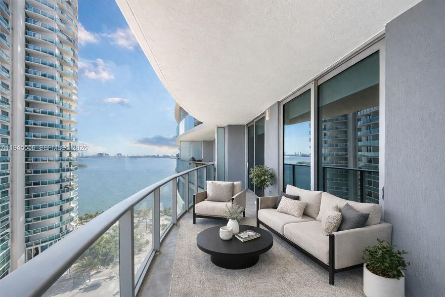 Experience luxury waterfront living in this elegant 1-bedroom, 1.5-bath condo located in the sought-after Aria on the Bay in Edgewater, Miami.

Enjoy breathtaking bay and city views from the comfort of your home, with floor-to-ceiling windows that fill the space with natural light and showcase the spectacular surroundings. The open-concept layout creates a seamless flow between the living, dining, and kitchen areas—perfect for entertaining or relaxing while taking in the views.

This beautifully designed residence features tile flooring throughout, a custom built-out closet, and roller shades throughout the unit, offering both style and everyday comfort.

The modern kitchen and contemporary bathrooms reflect the building’s upscale design, while the additional half bath adds convenience for guests. Aria on the Bay offers resort-style amenities and a prime waterfront location just minutes from Wynwood, Midtown, Downtown Miami, and Miami Beach.

Ideal as a primary residence or investment opportunity—this is Miami living at its finest.