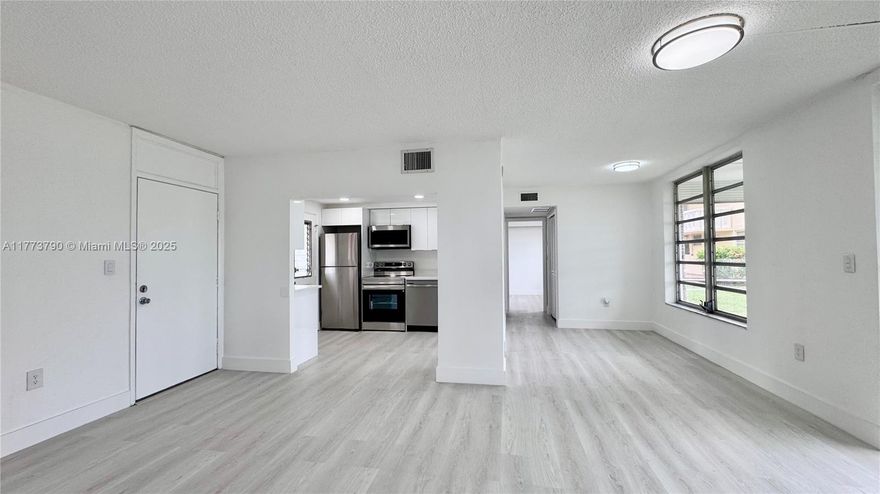 ELAXING EXPANSIVE WATER VIEW FROM THIS SCREENED BALCONY, LIVING ROOM & DINING ROOM, KITCHEN OPENED This fully renovated unit features high-quality finishes, beautiful wood floors, and a modern kitchen. Enjoy stunning views and brand-new appliances.”