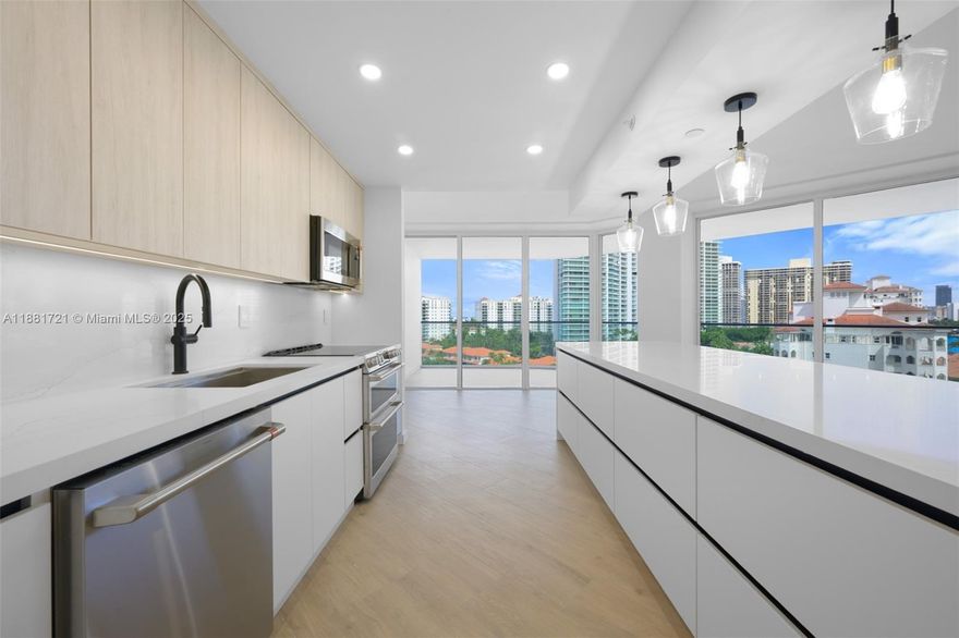 Stunning 2 bed/2 bath residence featuring breathtaking views of the Intracoastal, city, and ocean. Recently completed full renovation with exquisite, tasteful finishes throughout. This bright and spacious unit offers an elegant open layout, abundant natural light, and modern design details. Located in one of the most desirable neighborhoods, just steps from Aventura Mall, golf course, fine dining, and more. Walking distance to synagogue. A perfect blend of luxury, comfort, and convenience.