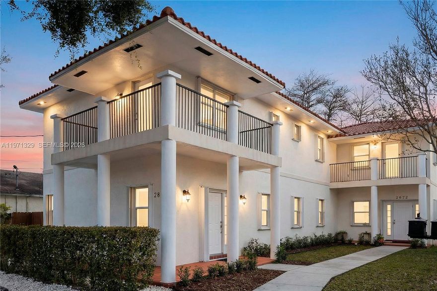 Remodeled 2-story townhouse offering 3 Bedrooms | 2.5 Bathrooms and 2,280 SF of living space in the heart of Miami. Prime location just minutes from Brickell, Coral Gables, and Coconut Grove.
This move-in ready home features a modern kitchen with quartz countertops, designer wood cabinetry, and stainless steel appliances. Freshly painted throughout with new lighting installed, beautiful wood floors, and fully updated bathrooms.
The spacious floor plan offers generous living and dining areas ideal for both family living and entertaining. Step outside to your private, newly fenced backyard — a modern, low-maintenance garden space perfect for outdoor gatherings.
Includes 2 assigned parking spaces.