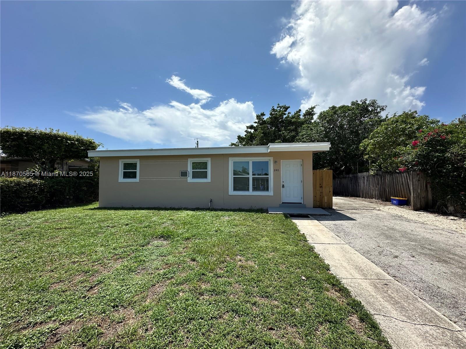 Nice 3/1 single family home in Boynton Beach. Recently remodeled with new tile floors throughout, updated bathroom and kitchen. Big back yard, large driveway, new appliances.