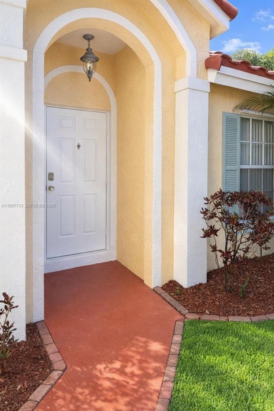 Beautifully updated 3-bedroom, 2-bathroom home offering modern comfort and style. This bright, move-in-ready residence features tile flooring throughout and an open, contemporary design. The kitchen is equipped with white cabinetry, granite countertops, and a newer dishwasher. Both bathrooms have been tastefully updated. Additional highlights include a one-car garage and major recent upgrades: a brand-new 2026 tile roof, 2025 A/C unit, and a new washer and dryer (2026). Located in a well-maintained community, the home provides easy access to main roads and is situated within a highly desirable school district. HOA Fee of $137 monthly to Sorbet HOA and an annual master association fee of $350 to Winston Park Foundation. A perfect blend of convenience, quality, and value—ready for its next owner.