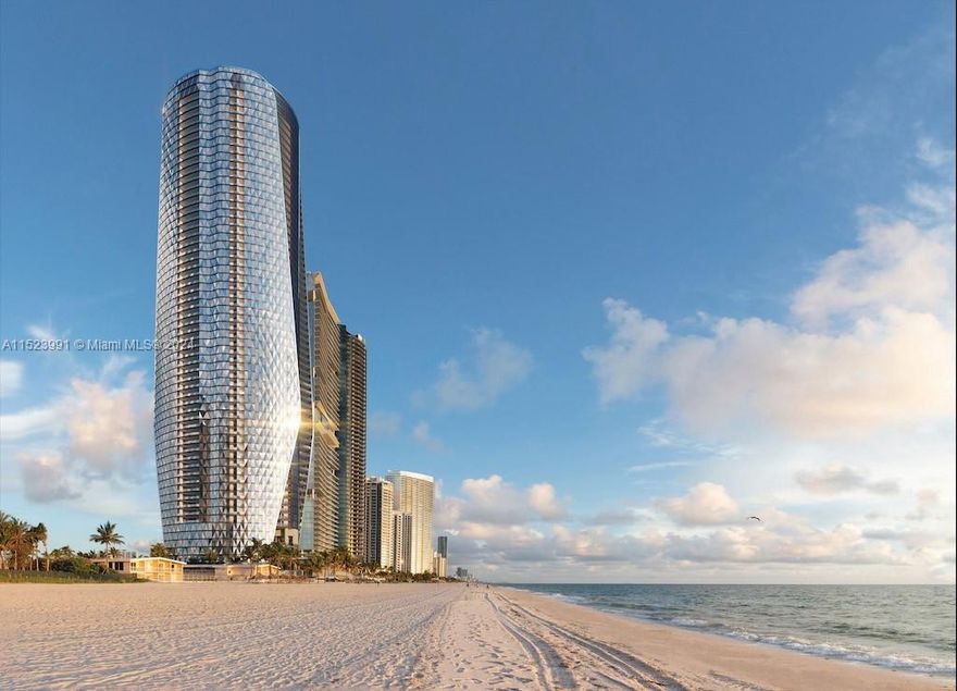 Discover Bentley Residences, a 2.4 acre haven minutes from Aventura, and Bal Harbour. Experience an unparalleled array of amenities, including a residents-only restaurant, lush oceanfront pool deck, and captivating ocean vistas. This 5,418 square ft, 3-bedroom, 3.5-bathroom residence features expansive terraces with private swimming pool, summer kitchen, Gaggenau appliances, and a private 3-car sky garage with private car elevator entry.  The primary bathroom doubles as a home spa with a private sauna, towel warmer drawer, and a behind-mirror TV. Floor-to-ceiling windows frame uninterrupted views of the intracoastal waterways, while seamlessly merging indoor and outdoor spaces.