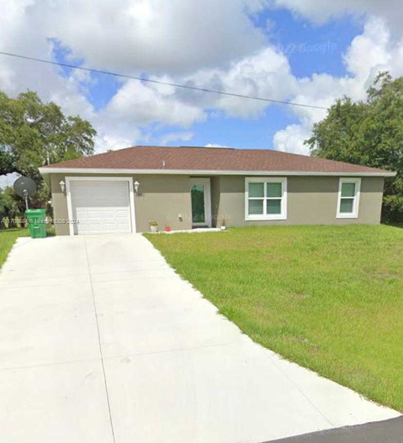 This spectacular home offers a multitude of benefits for you and your family. Its special features and remarkable price will exceed your expectations. With 3 bedrooms and 2 full bathrooms special features include an open concept floor plan, spacious living area, vaulted ceilings, ample lighting, custom cabinets, granite countertops, and energy-efficient stainless-steel appliances. 1 Car Garage & Large Lot. A stone's throw away from Country Oaks Elementary School. Perfect for a young and growing family and close to shopping. Located just 30 minutes east of Ft. Myers, FL. This lot will not last long... Greenbelt on two sides.