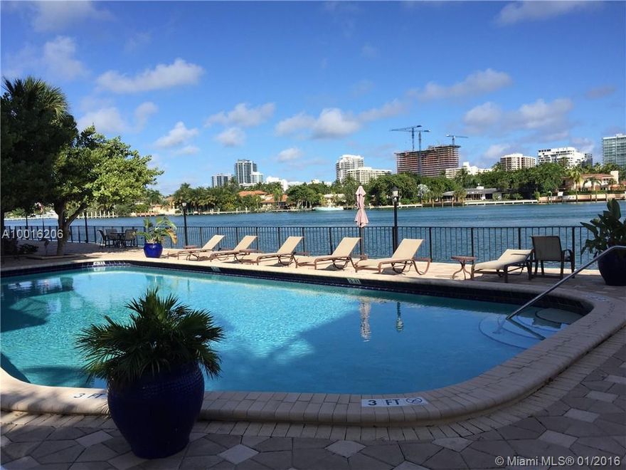 Updated Boutique Building with Marble Lobby opening to Expansive Waterfront Patio, Gardens & Heated Pool! Currently configured as spacious one bedroom with L-shaped living/dining room. Easily converted to legal two bedroom. Enjoy Water View and Sun Rise from Private Balcony, Living Room, and Bedrooms. Doorman, Electric, Water, Internet & Cable included in Maintenance. New A/C-Cooling with Forced Air Heating. Walk to Ocean, Shops, Restaurants, K-8 School, Worship, Parks and More. No Rental Restrictions!