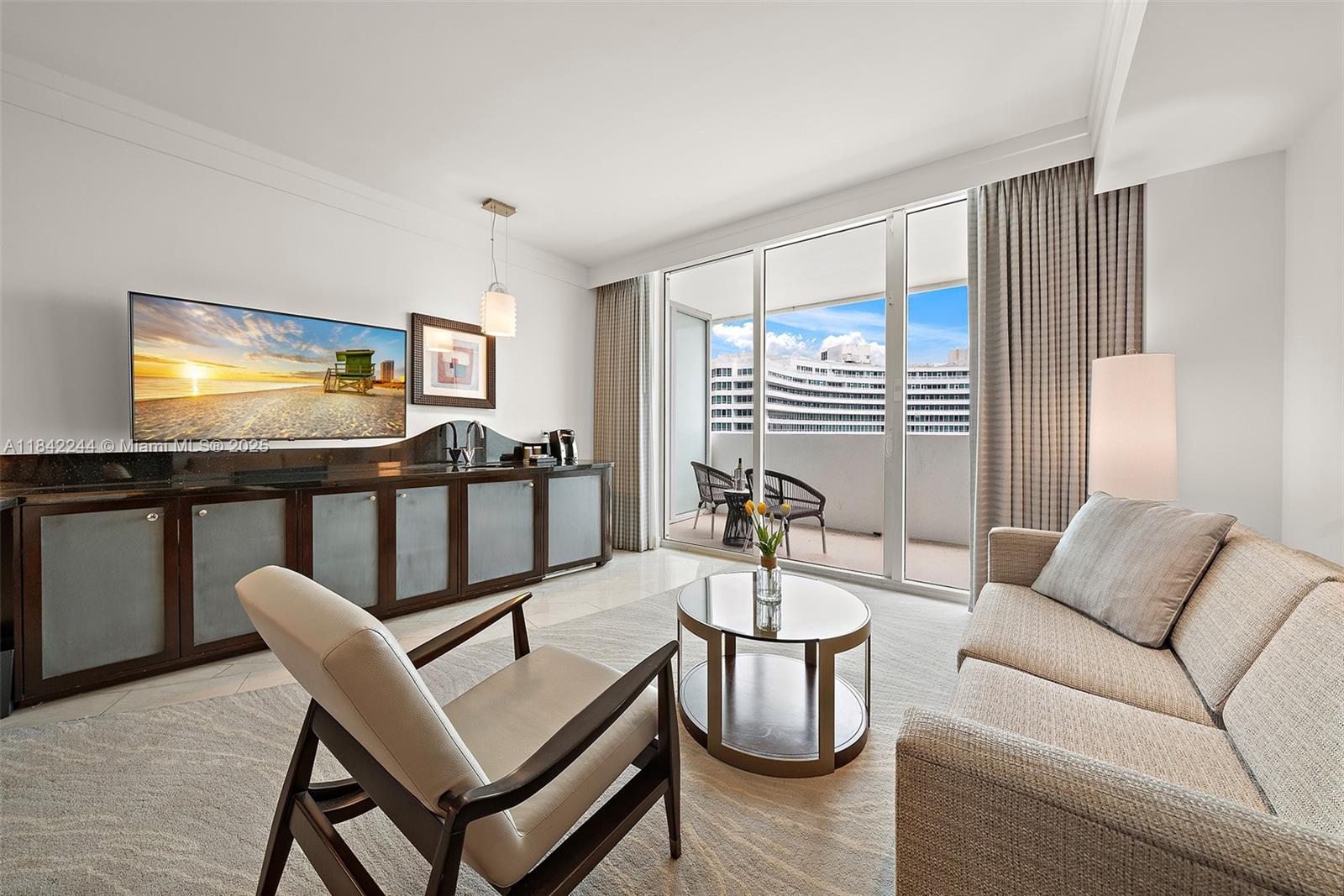 Admire the endless ocean view from your furnished balcony in the 37-story Trésor Tower. Just as awe-inspiring is
the 1,000 square feet of elegance and style inside, showcasing exquisite décor and a full-size kitchen. Your
separate bedroom features a master bath with a separate tub and shower. A second full bath means your bedroom
suite stays yours and yours alone.