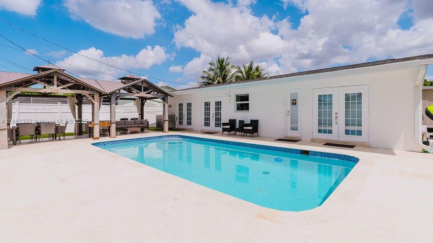 Welcome to this Charming Home with 3 bedrooms, 2 bathrooms, For Rent 
 No Hoa, large driveway & private backyard with a Nice and big Swimming Pool.  New Kitchen ,All
Appliances, New bathrooms , French doors, Impact windows, Most of the houses have direct access to the Pool ,The backyard has a Shed, 2 Gazebos,  Turf, ceiling fans,  Pool deck .Space for 3 or 4 Cars
It can be rent Furnished ask for Price. Utilities are not included , Small pets are consider.
2 months to Move !!!!
