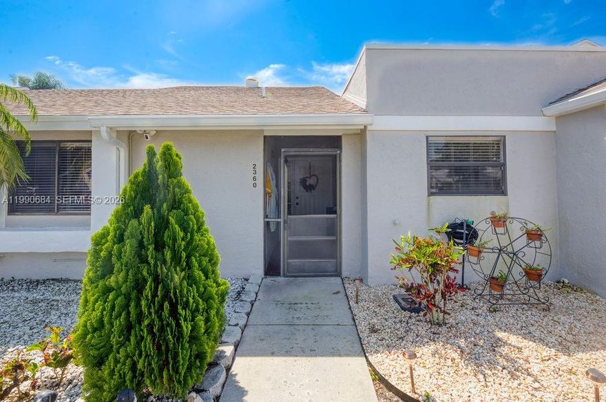 Beautifully updated 2BR/2.5BA townhouse/villa in the desirable 55+ gated community of Rainberry Bay. This move-in ready home features a modern open layout with new flooring throughout. Spacious living and dining areas flow to a bright private patio. Large primary suite with walk-in closet, guest bedroom, and updated baths. Enclosed patio space adding flexible living area.
Rainberry Bay offers resort-style amenities including tennis, pickleball, bocce, fitness center, clubhouse, theater, and 5 pools, plus an active social calendar. Pet-friendly community (restrictions apply). HOA includes roof maintenance and more.
Prime Delray Beach location just minutes to Atlantic Ave, shopping, dining, medical facilities, beaches, and approximately 30 minutes to the airport.